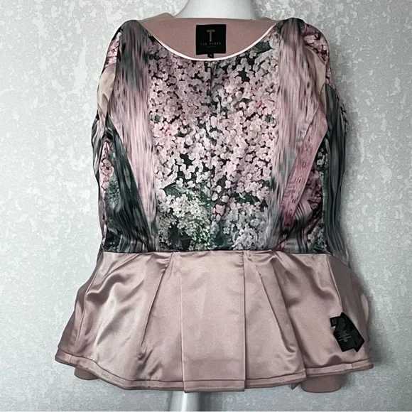 Ted Baker Touch of Cashmere Wool Blend Blazer Sz 3 Luxury European Chic Designer - Picture 12 of 16